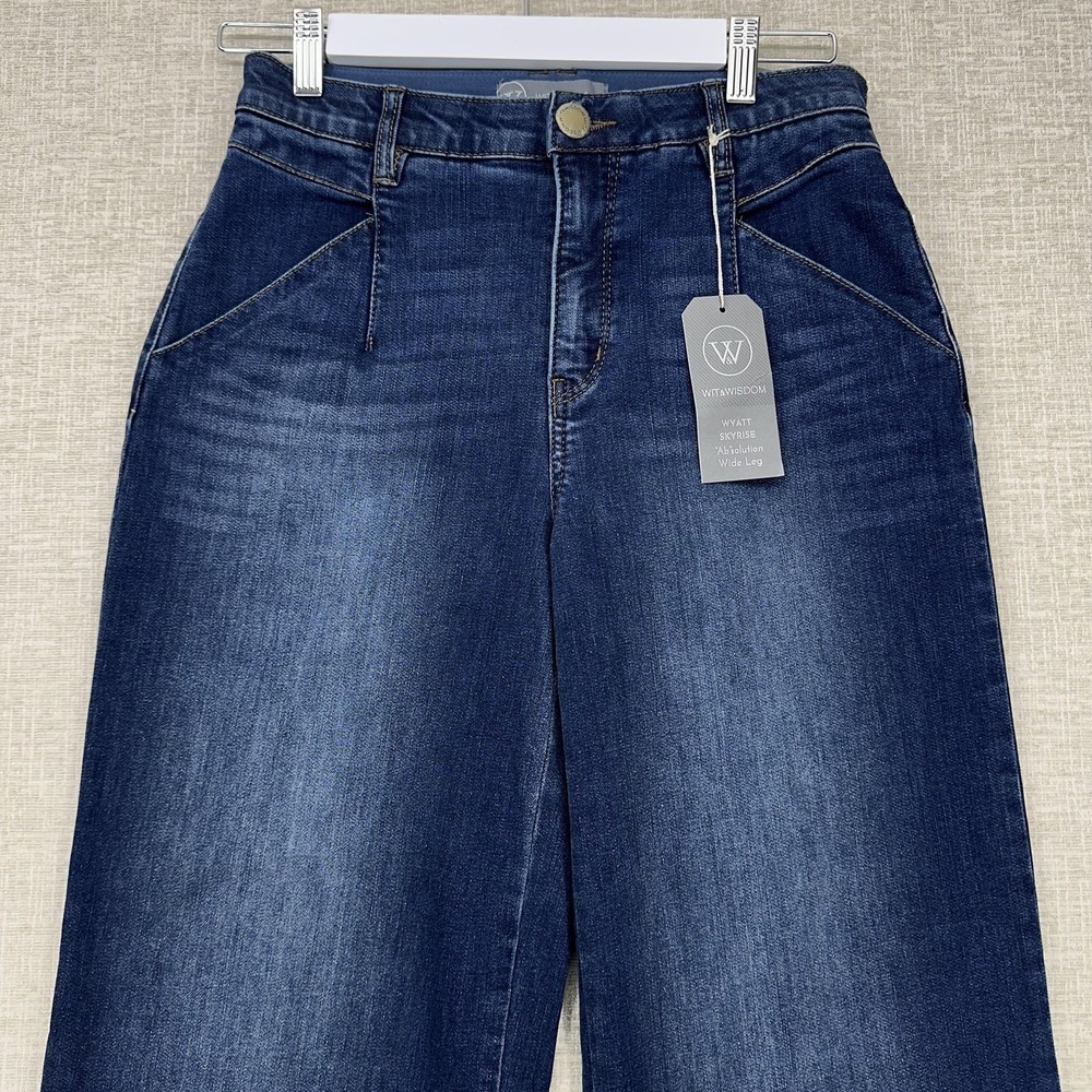Wit & Wisdom Indigo Wide-Leg Jeans - Picture 2 of 15